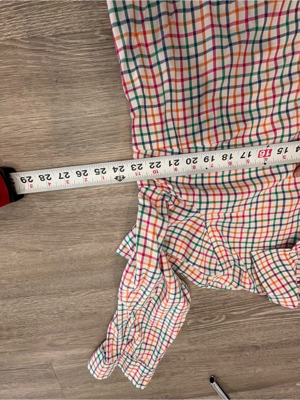 Talbots CottonMulti-Color Plaid Button-Up Shirt XL petite - Picture 6 of 8